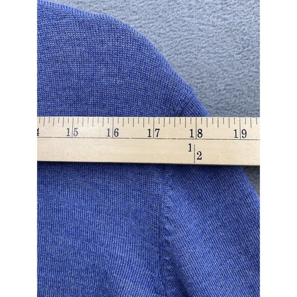 Joseph Abboud Sweater Mens Size XL Blue Merino Wool Blend V- Neck Pullover - Picture 5 of 14